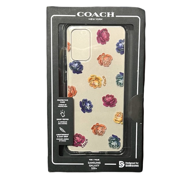 COACH Color Glitter Peony Floral Flowers Samsung Galaxy S20+ Plus Hard Case - Picture 4 of 10